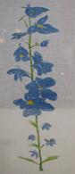 Hand colored panel curtain - bellflower