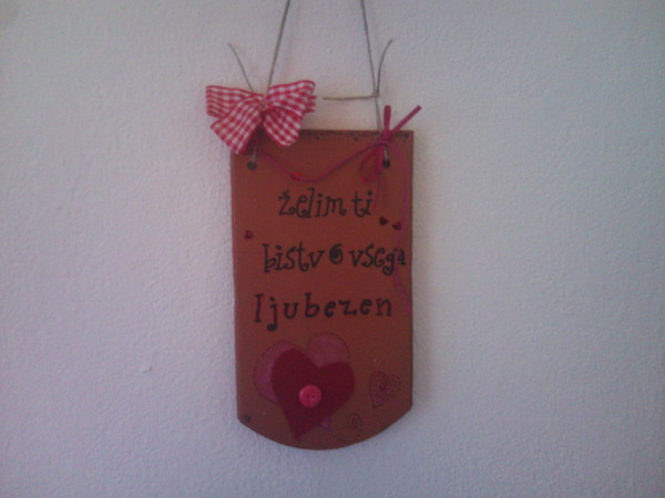 Ceramic sign for home – heart.