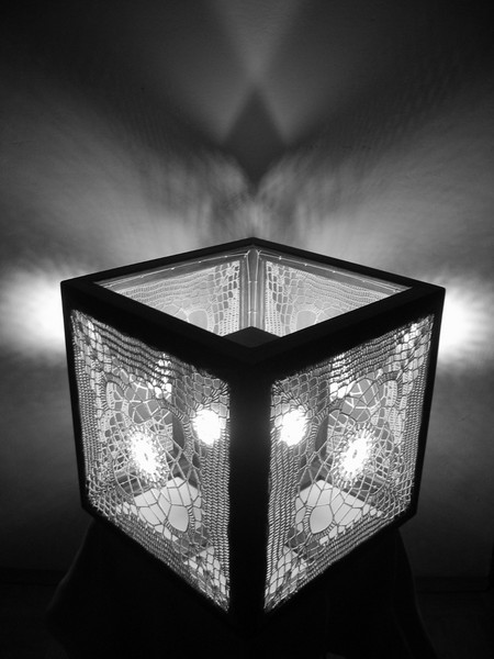 Lamp with Crochet Lace