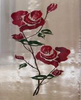 Hand colored panel curtain - rose