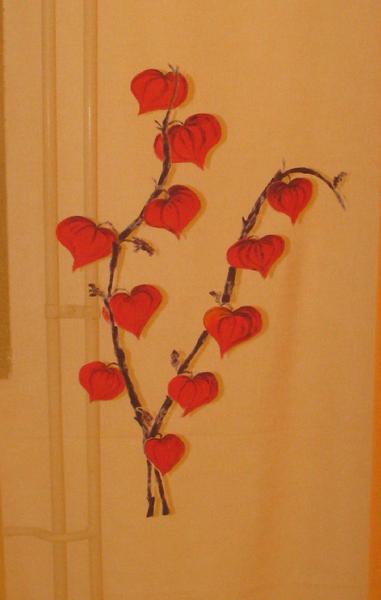 Hand colored panel curtain - autumn