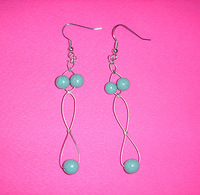 Unique, handmade earrings from handmade beads.