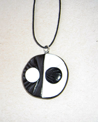 Unique, handmade pendant Jing-Jang for men.